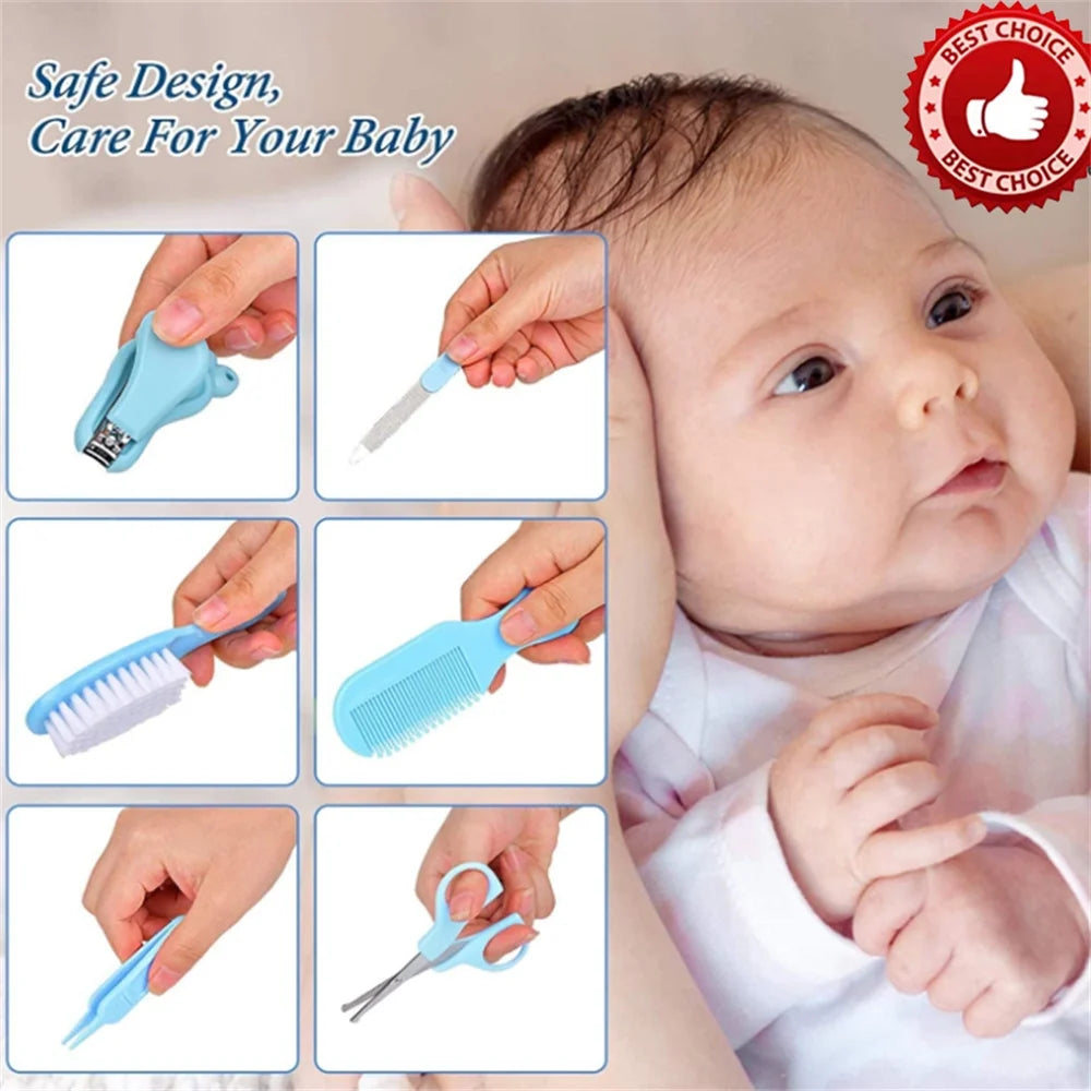 Baby Grooming Kit Newborn Baby Grooming Tool Set Manicure Baby Healthcare Set Nail Clipper Hair Brush Tool Set