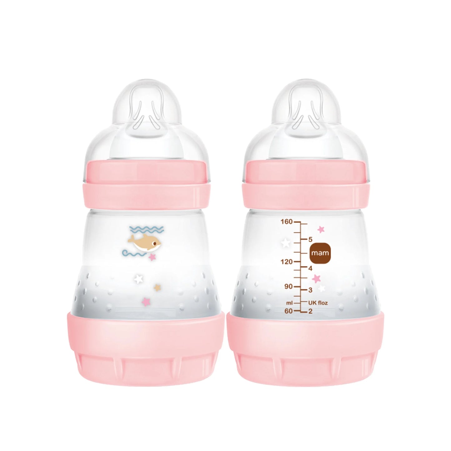(2 Pack) Easy Start Matte Anti-Colic Bottle, 5 Oz, Girl, 2 Pack