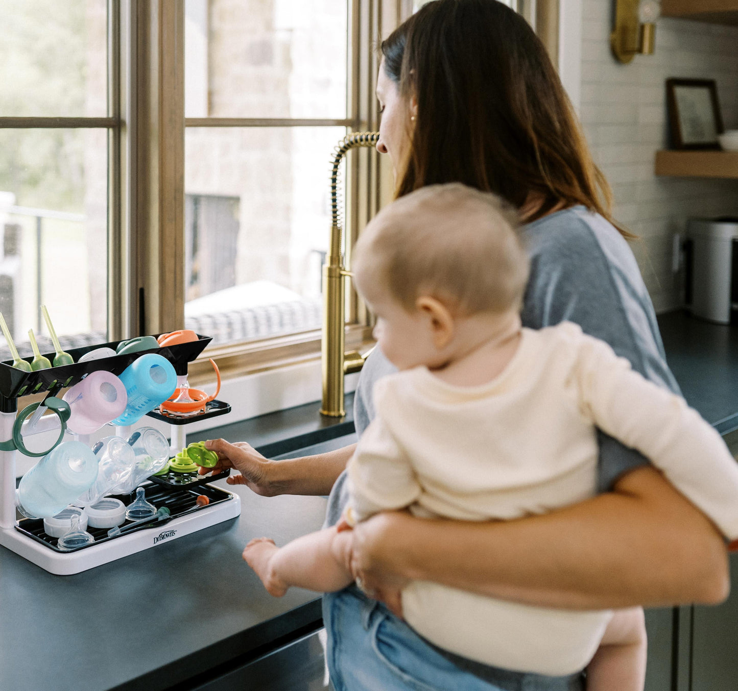 Drying Tower, Space Saving Vertical Rack for Drying, Storing, and Organizing Baby Bottles and Feeding Essentials, BPA Free