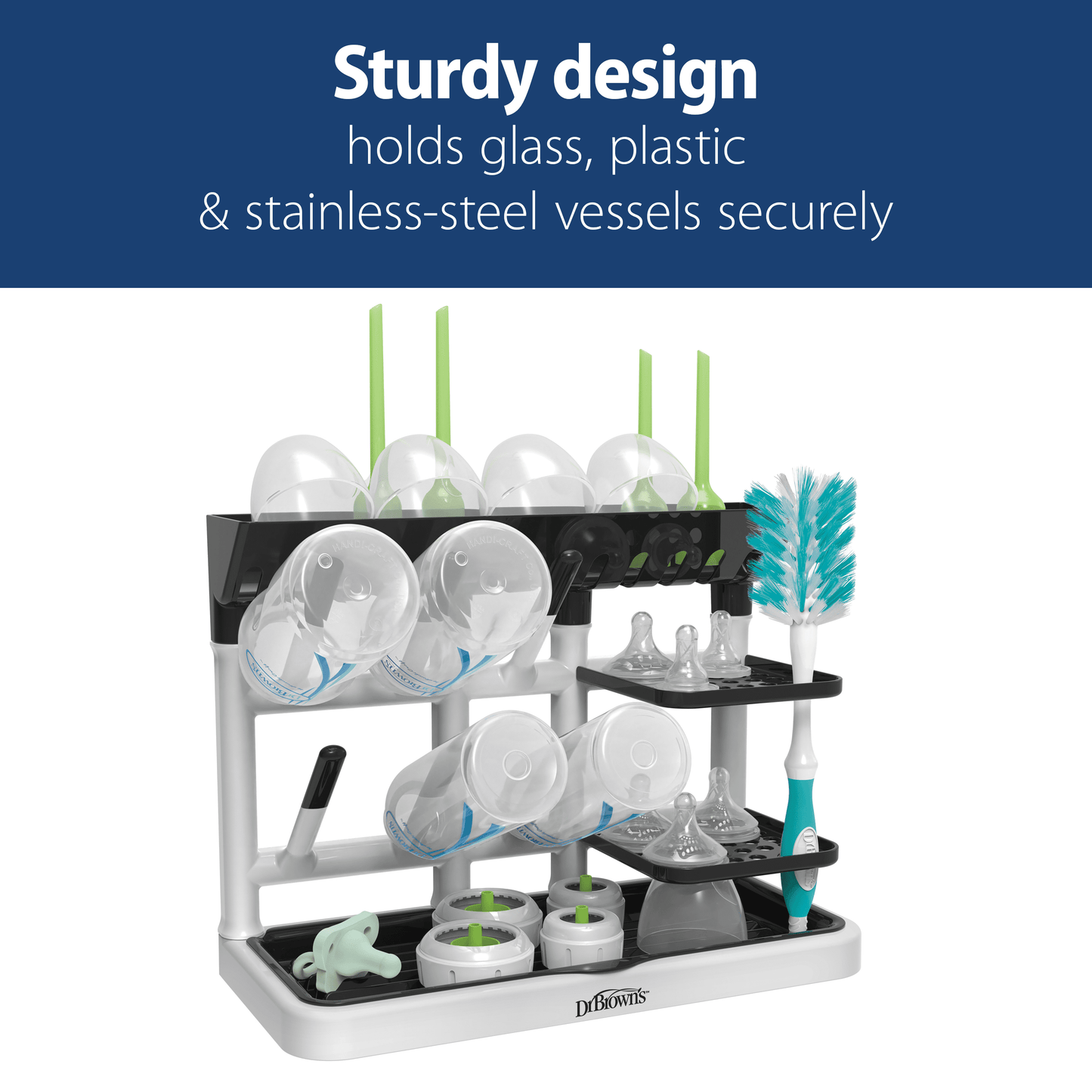 Drying Tower, Space Saving Vertical Rack for Drying, Storing, and Organizing Baby Bottles and Feeding Essentials, BPA Free