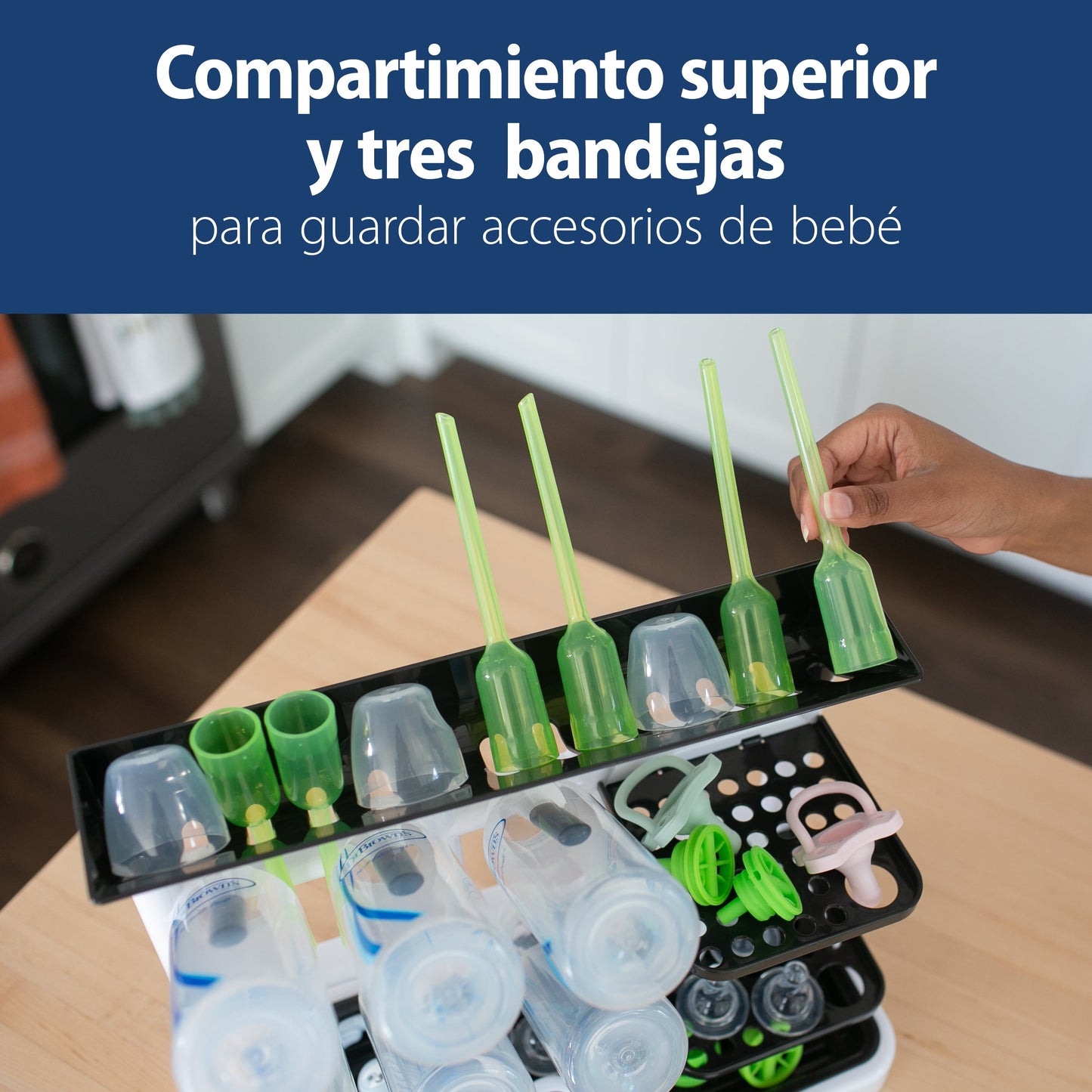 Drying Tower, Space Saving Vertical Rack for Drying, Storing, and Organizing Baby Bottles and Feeding Essentials, BPA Free