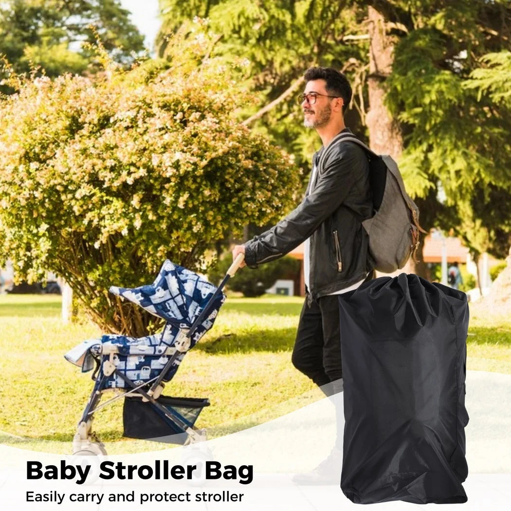 Stroller Travel Bag, Gate Check Bag for Single and Double Strollers, Lightweight Pushchair Transport Carry Bags with Shoulder Straps for Airplane Travel