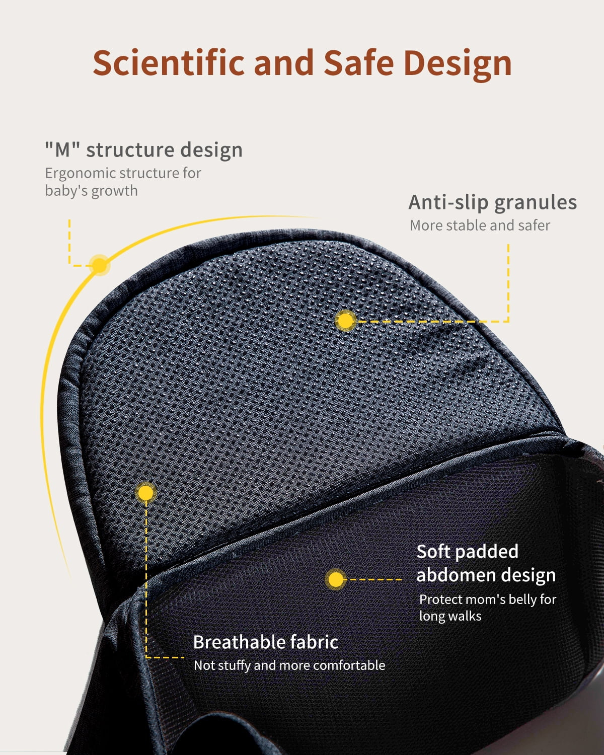 Baby Hip Carrier,Strap & Various Pockets, Ergonomic Baby Hip Seat Carrier for Infants & Toddlers up to 50Lbs,Black