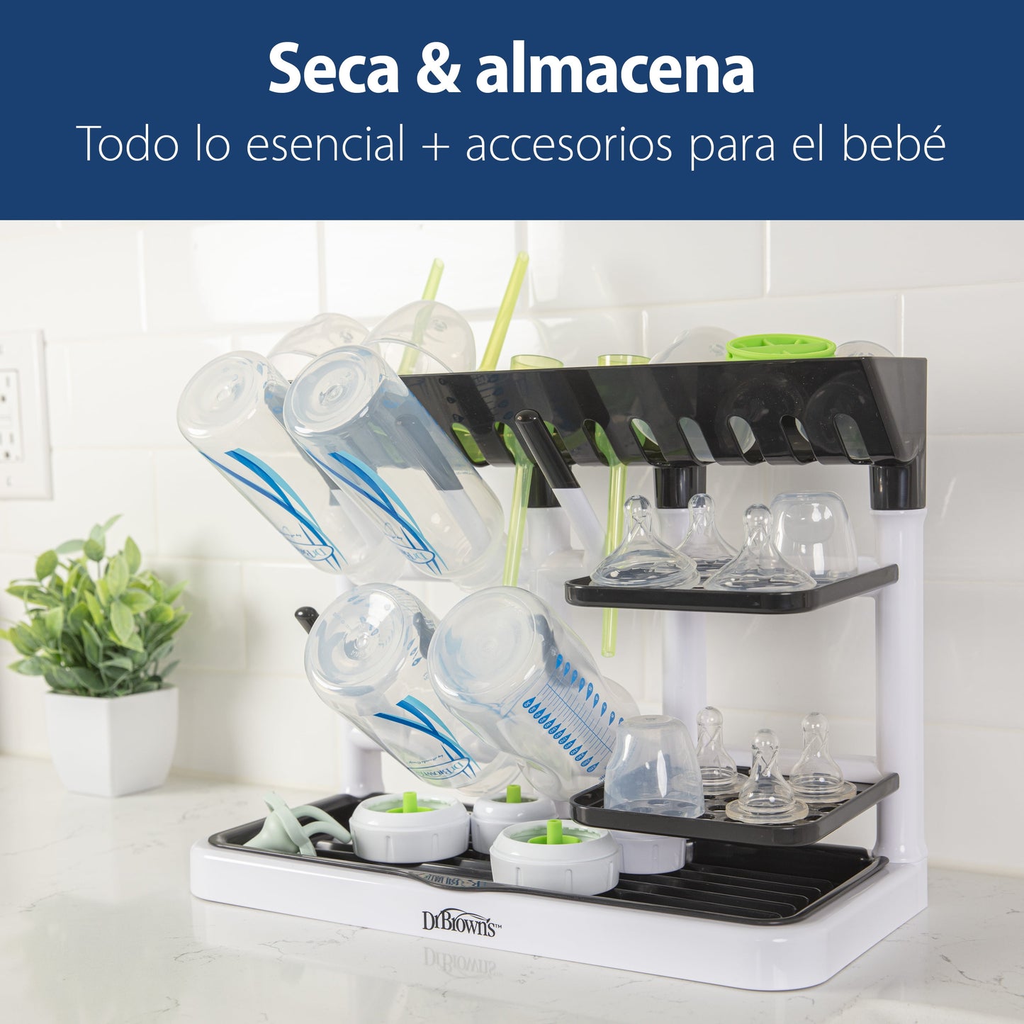 Drying Tower, Space Saving Vertical Rack for Drying, Storing, and Organizing Baby Bottles and Feeding Essentials, BPA Free