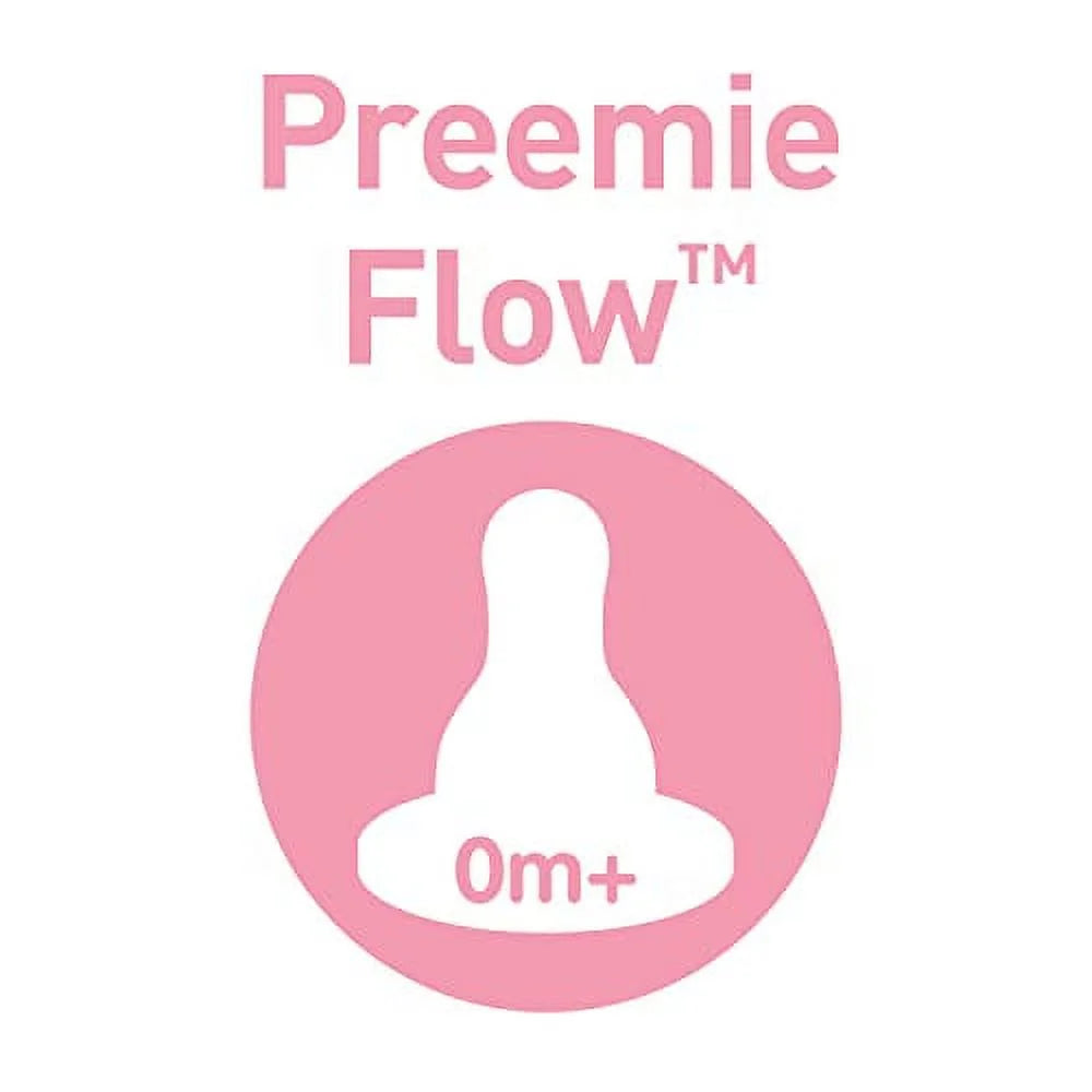 Dr. Brown’S Anti-Colic Options+ Narrow Baby Bottles, 0M+ Preemie Nipple - Bottle to Reduce Colic, 4 Pack, 2 Oz/60Ml, Preemie Flow