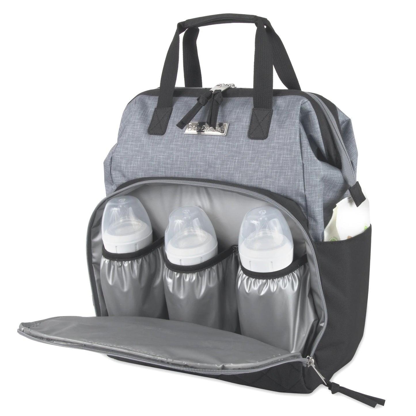Baby Girls' 7-Pocket Diaper Backpack Color: Gray/Black Size: One Size
