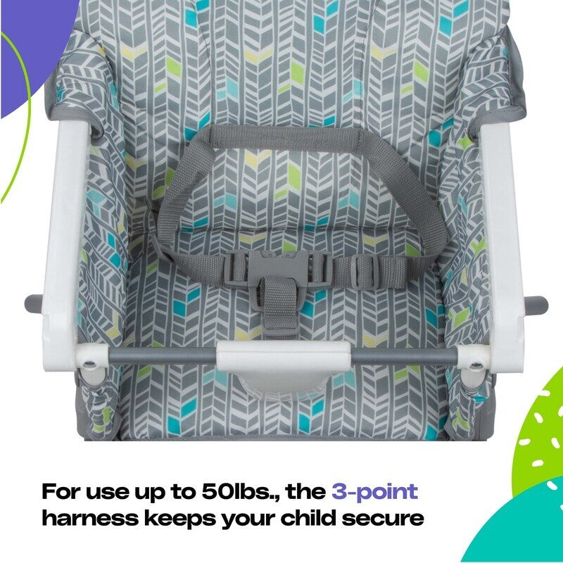 Simple Fold High Chair Portable Adjustable Tray Easy Clean Wipeable Seat Travel