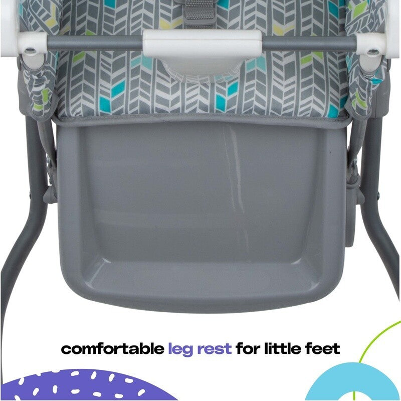 Simple Fold High Chair Portable Adjustable Tray Easy Clean Wipeable Seat Travel