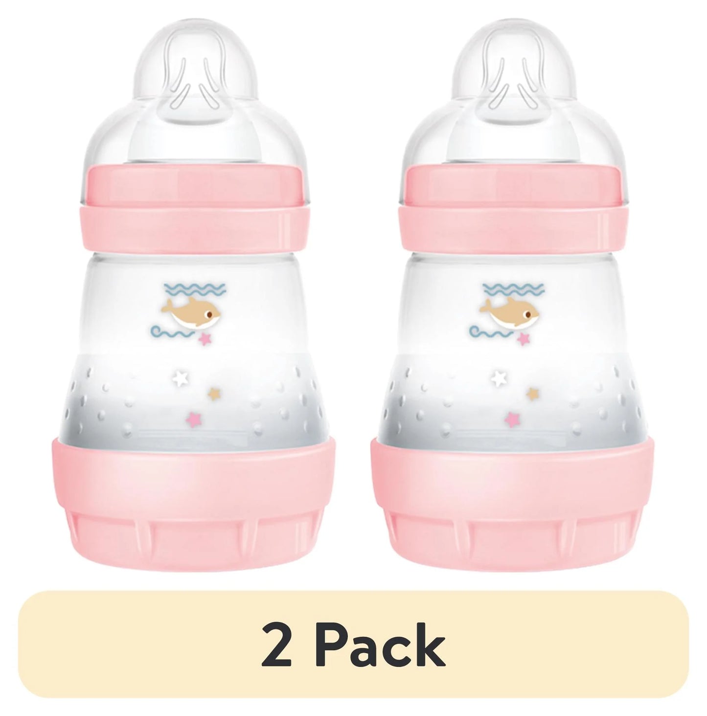 (2 Pack) Easy Start Matte Anti-Colic Bottle, 5 Oz, Girl, 2 Pack