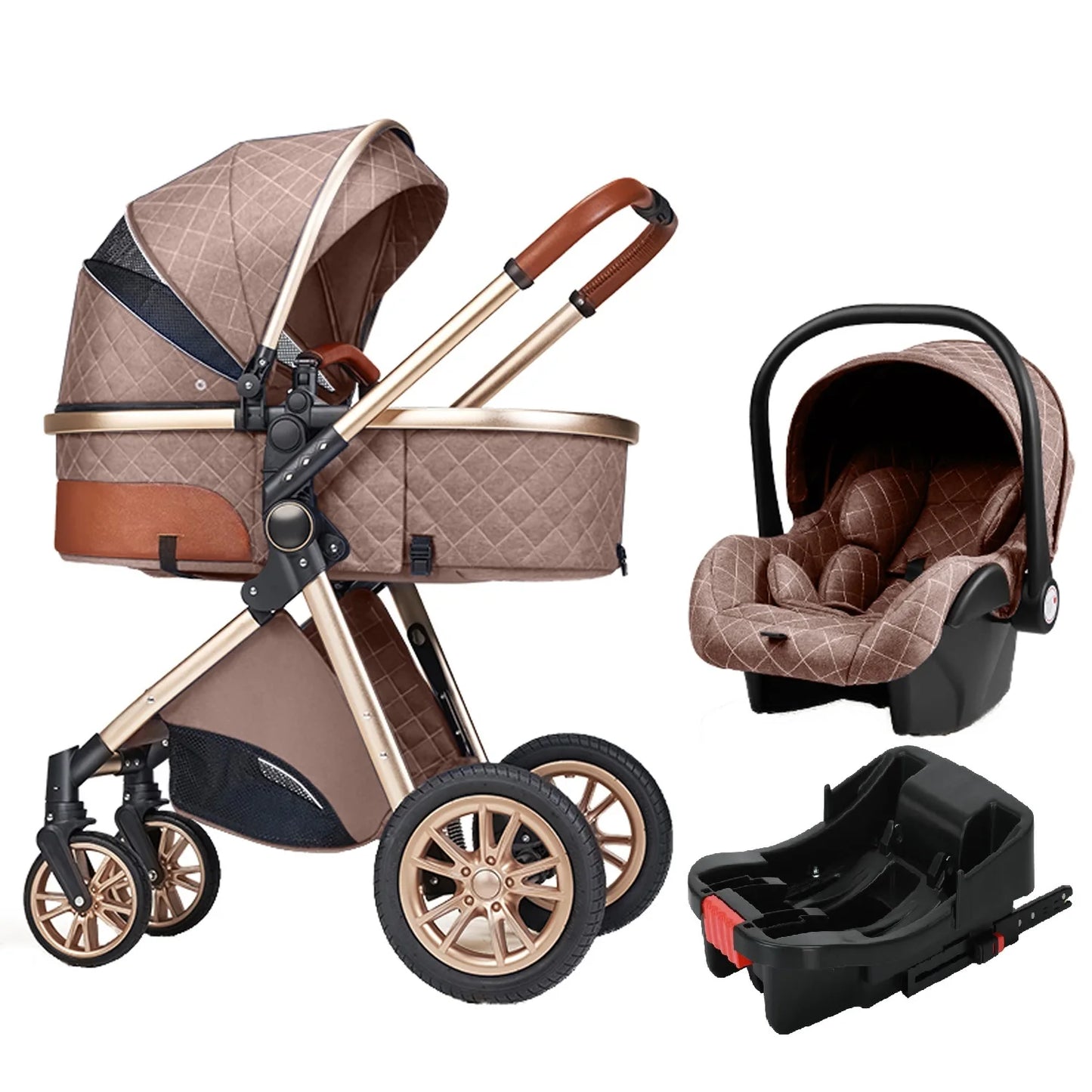 Baby Stroller 3 in 1 Stroller for Baby Car Lightweight Strollers Baby Carriage ISOFIX BASE Baby Travel Stroller Newborn Stroller