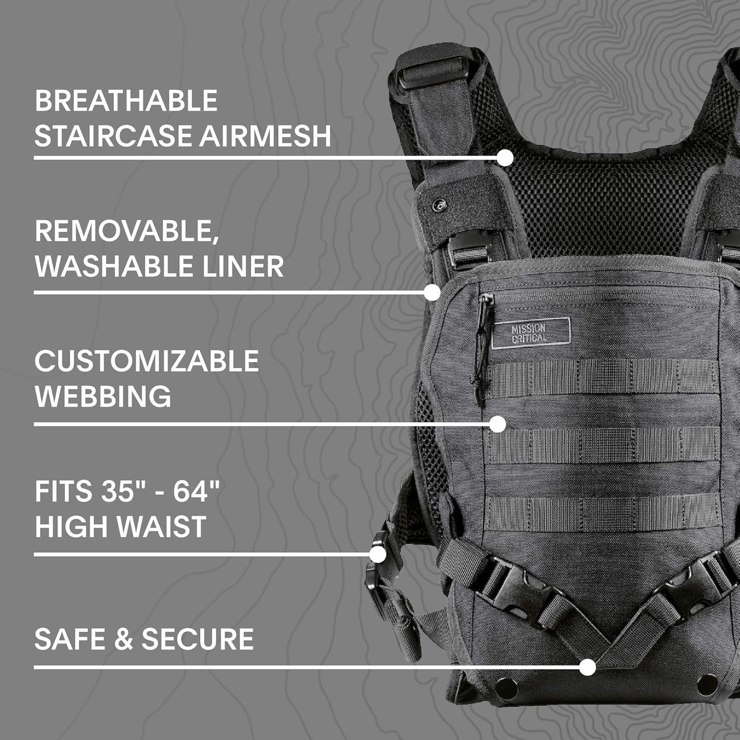 S.01 Action Baby Carrier, Baby Gear for Dads (Black)