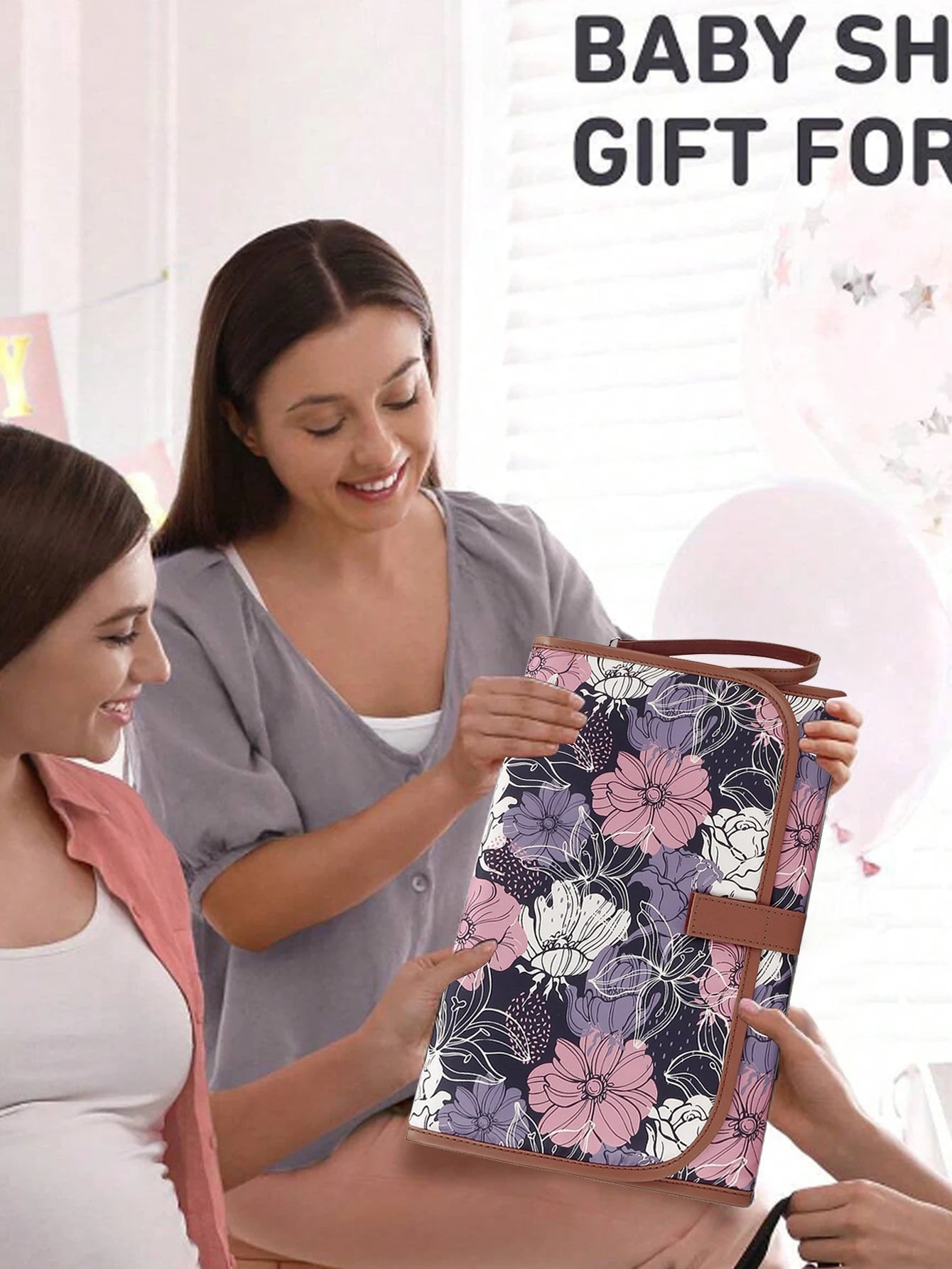 Portable Diaper Changing Pad, Portable Changing Pad for Newborn Girl & Boy - Baby Changing Pad with Smart Wipes Pocket