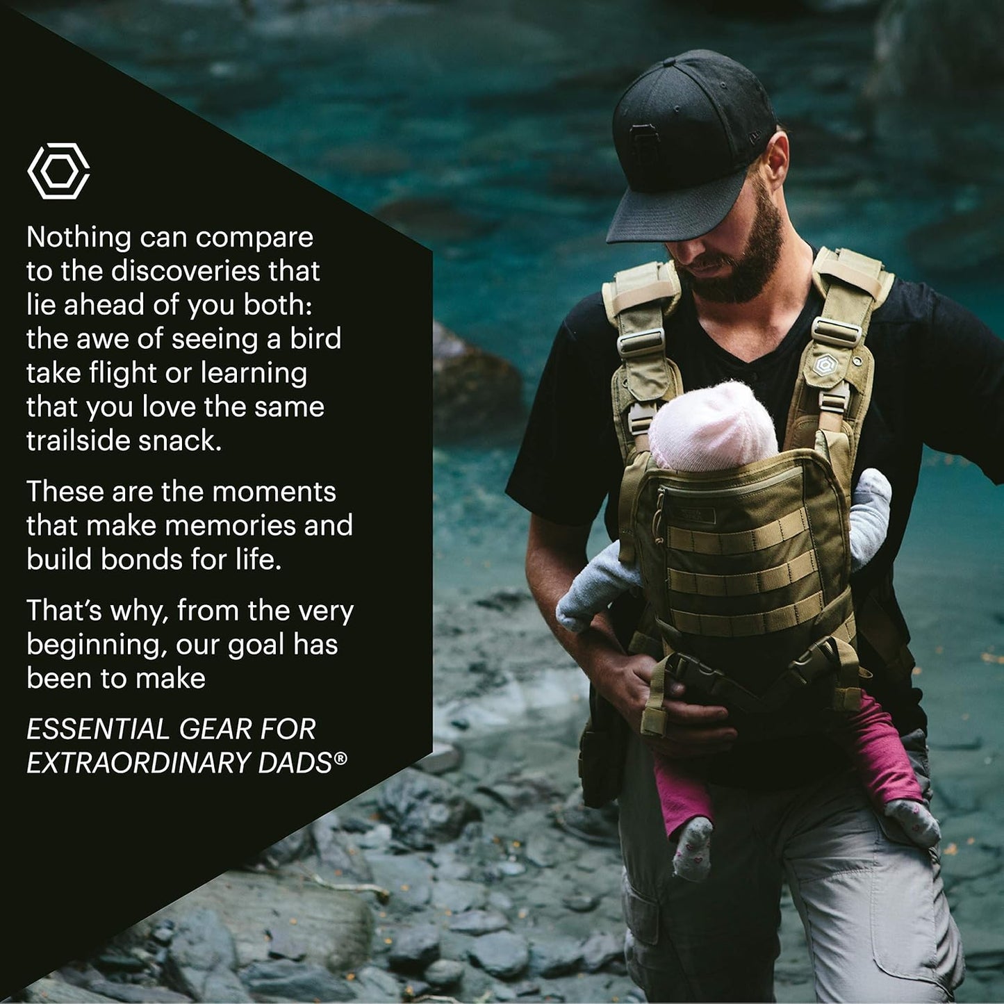 S.01 Action Baby Carrier, Baby Gear for Dads (Black)