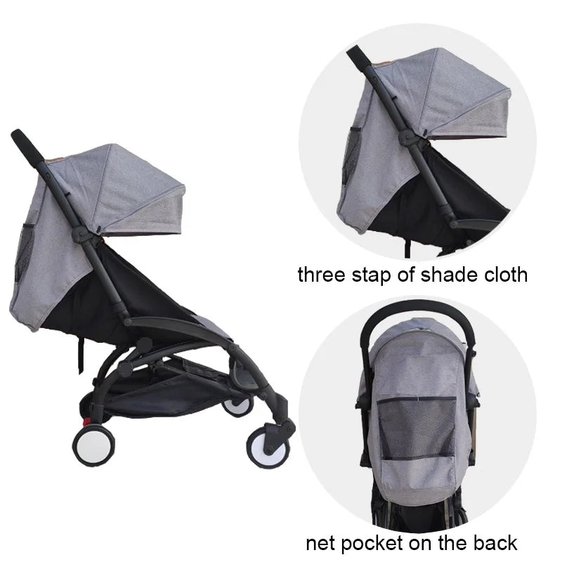 Baby Stroller Accessories Canopy Hood Sunshade and Mattress Seat Cushion for 175° Babyzen Yoyo Yoyo2 Yoya