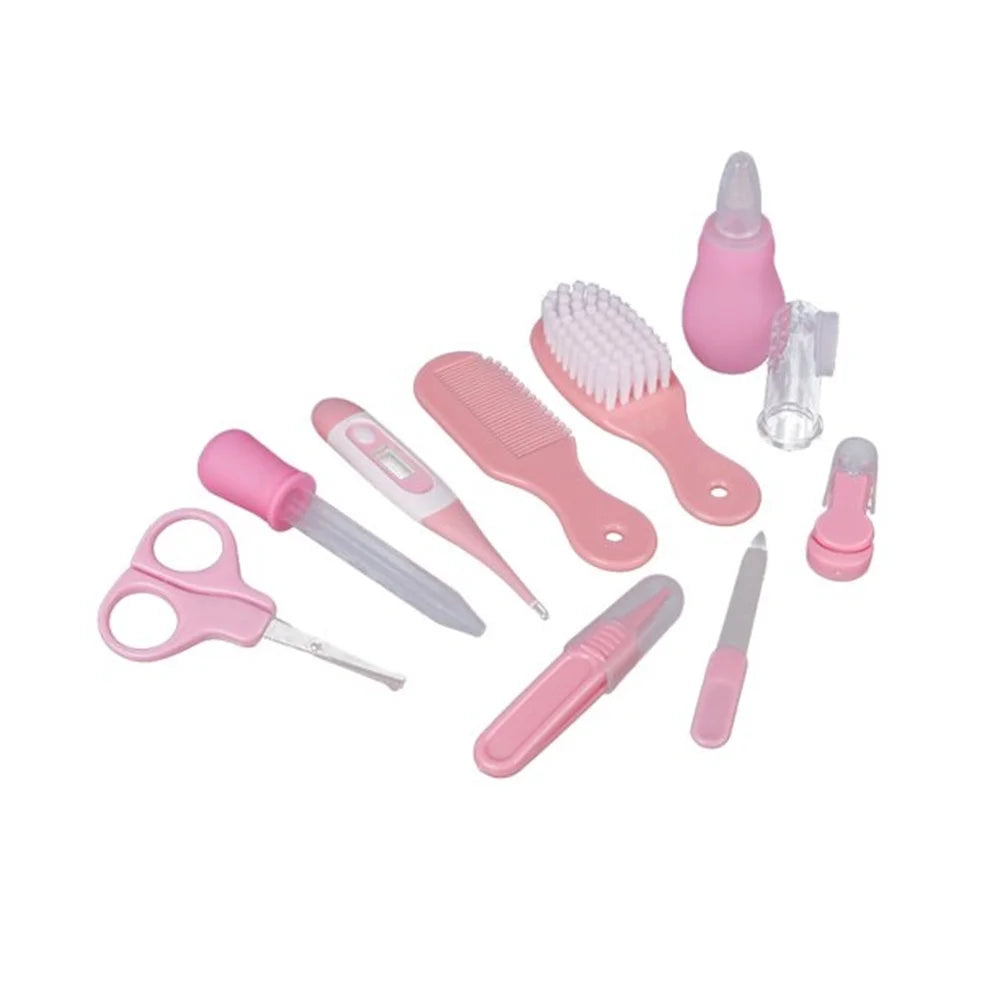Baby Healthcare and Grooming Kit, Casewin 10 in 1 Newborn Essentials Nursery Care Set with Toothbrush Nail Clipper File Nose Cleaner Nasal Aspirator - Baby Item for Infant Toddlers Boys Girls Kids