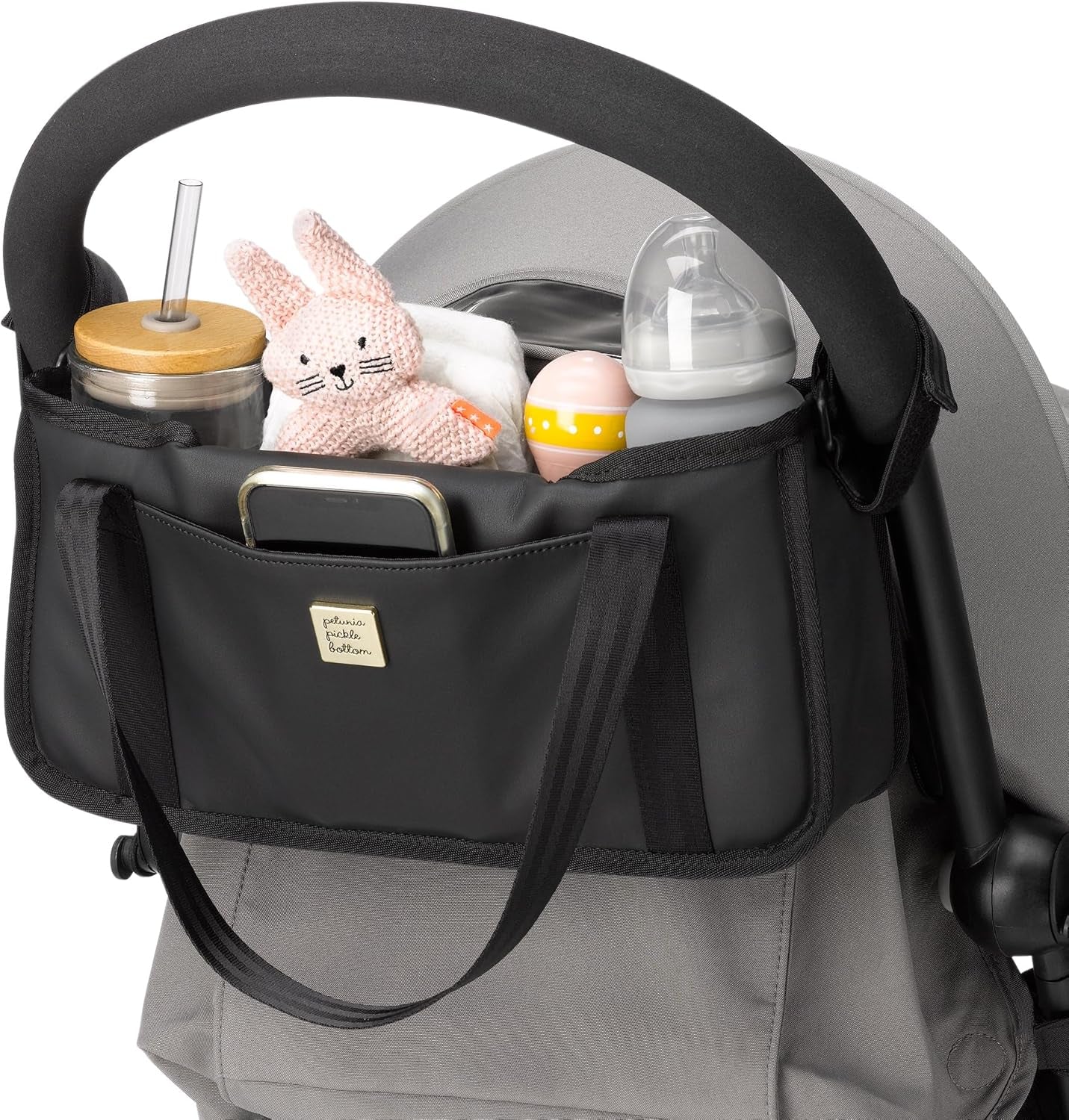 Wander Stroller Caddy, Perfect for Organization, Multiple Carry Positions, Fits Most Strollers, Black