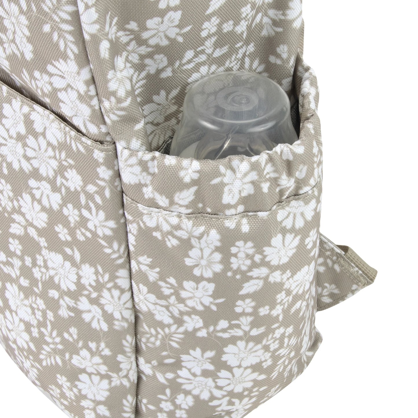 2 Piece Baby Diaper Backpack with Stroller Straps and Matching Changing Pad in Dusty Floral