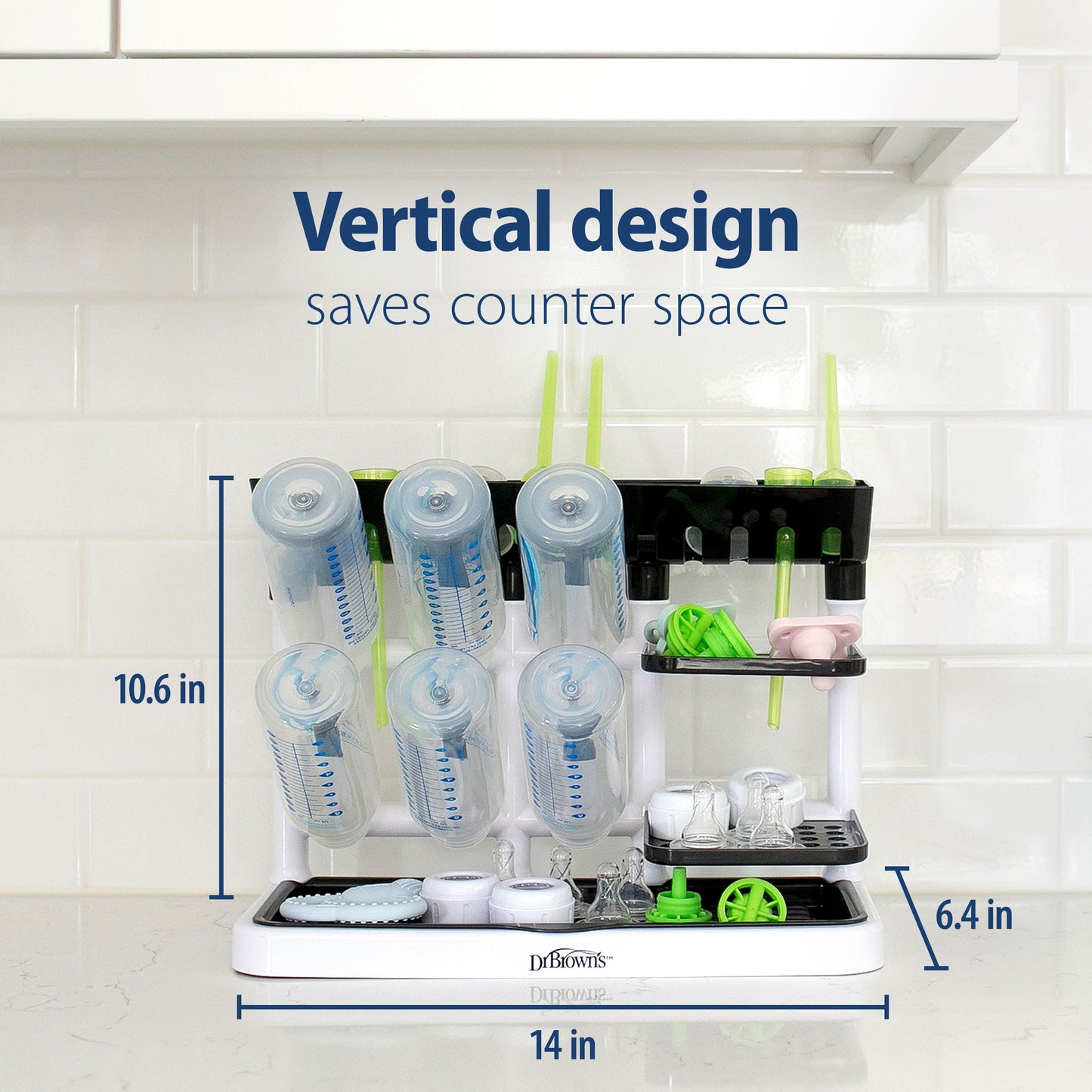 Drying Tower, Space Saving Vertical Rack for Drying, Storing, and Organizing Baby Bottles and Feeding Essentials, BPA Free