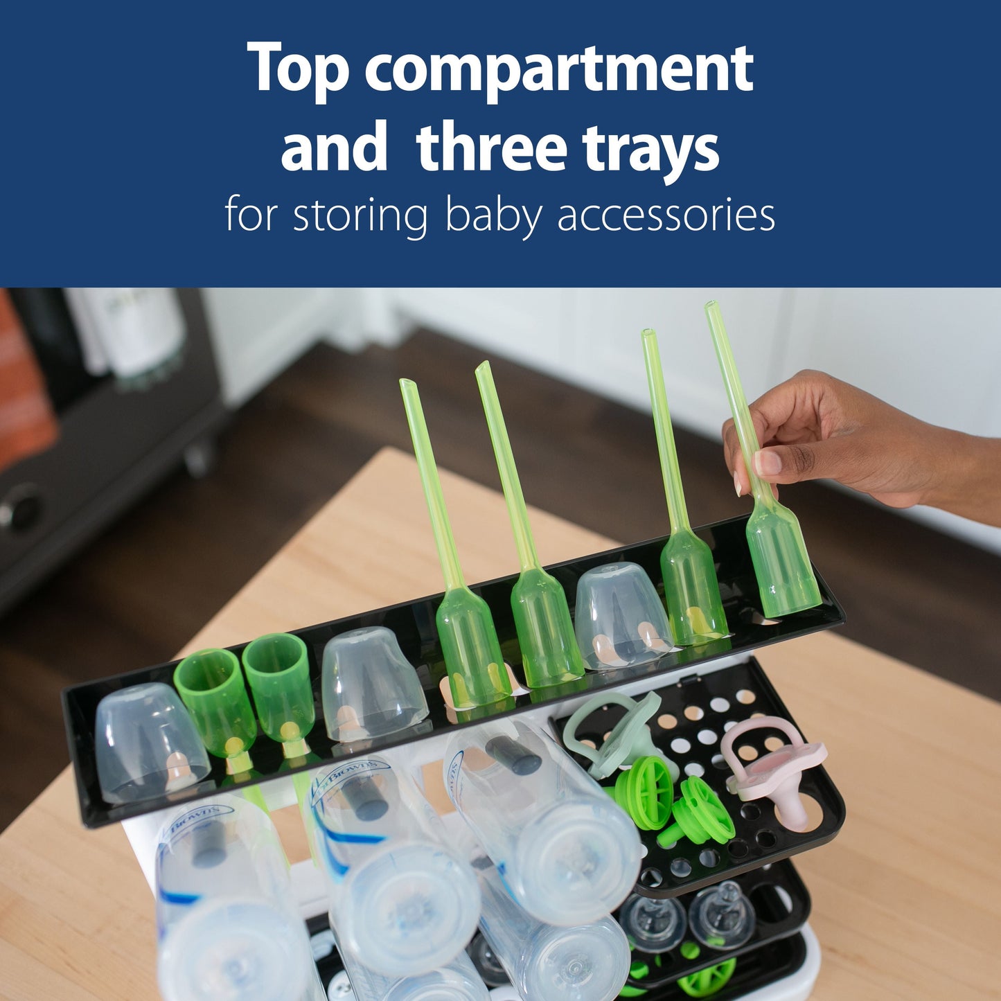 Drying Tower, Space Saving Vertical Rack for Drying, Storing, and Organizing Baby Bottles and Feeding Essentials, BPA Free
