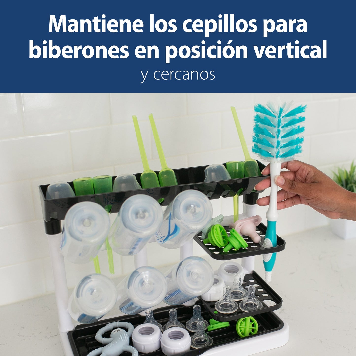 Drying Tower, Space Saving Vertical Rack for Drying, Storing, and Organizing Baby Bottles and Feeding Essentials, BPA Free