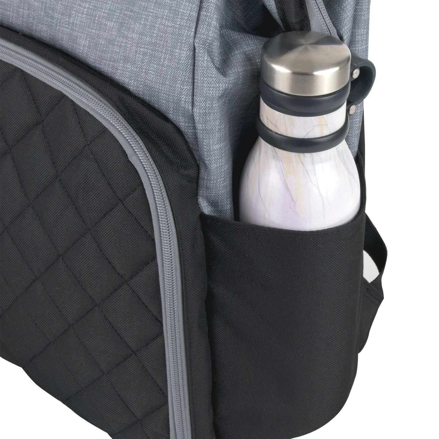 Baby Girls' 7-Pocket Diaper Backpack Color: Gray/Black Size: One Size
