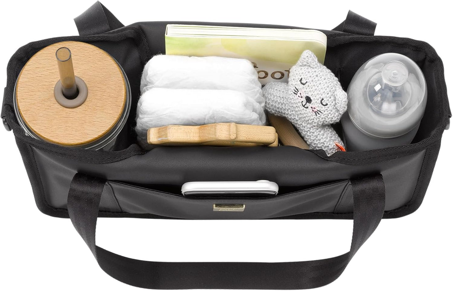 Wander Stroller Caddy, Perfect for Organization, Multiple Carry Positions, Fits Most Strollers, Black