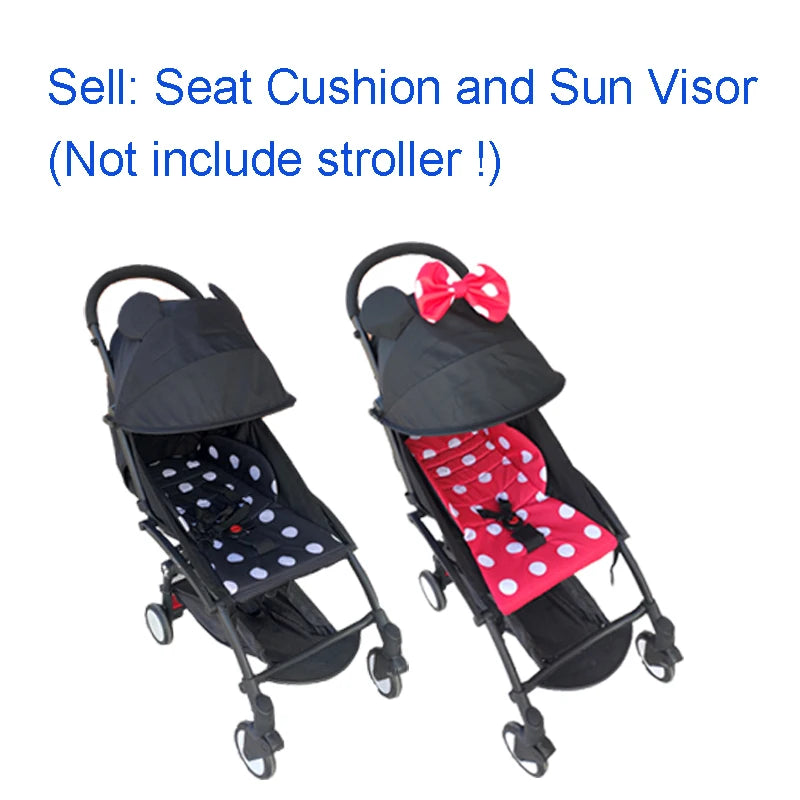 Baby Stroller Accessories Canopy Hood Sunshade and Mattress Seat Cushion for 175° Babyzen Yoyo Yoyo2 Yoya