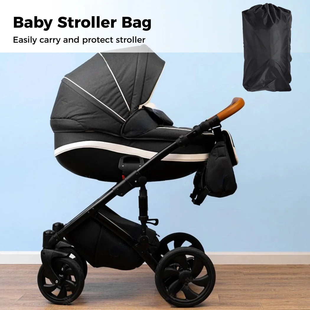 Stroller Travel Bag, Gate Check Bag for Single and Double Strollers, Lightweight Pushchair Transport Carry Bags with Shoulder Straps for Airplane Travel