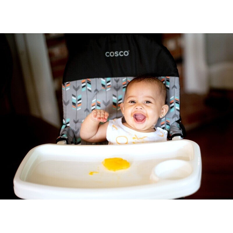 Simple Fold High Chair Portable Adjustable Tray Easy Clean Wipeable Seat Travel
