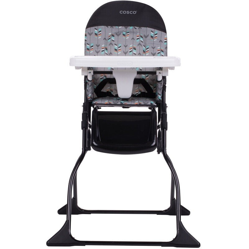 Simple Fold High Chair Portable Adjustable Tray Easy Clean Wipeable Seat Travel