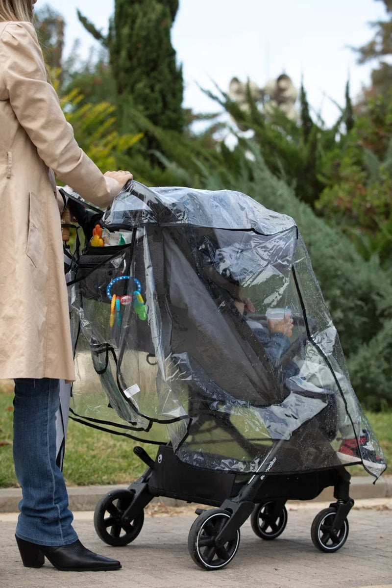 Eco Stroller Weather Shield & Bug Netting Set with Carrying Bag, Black