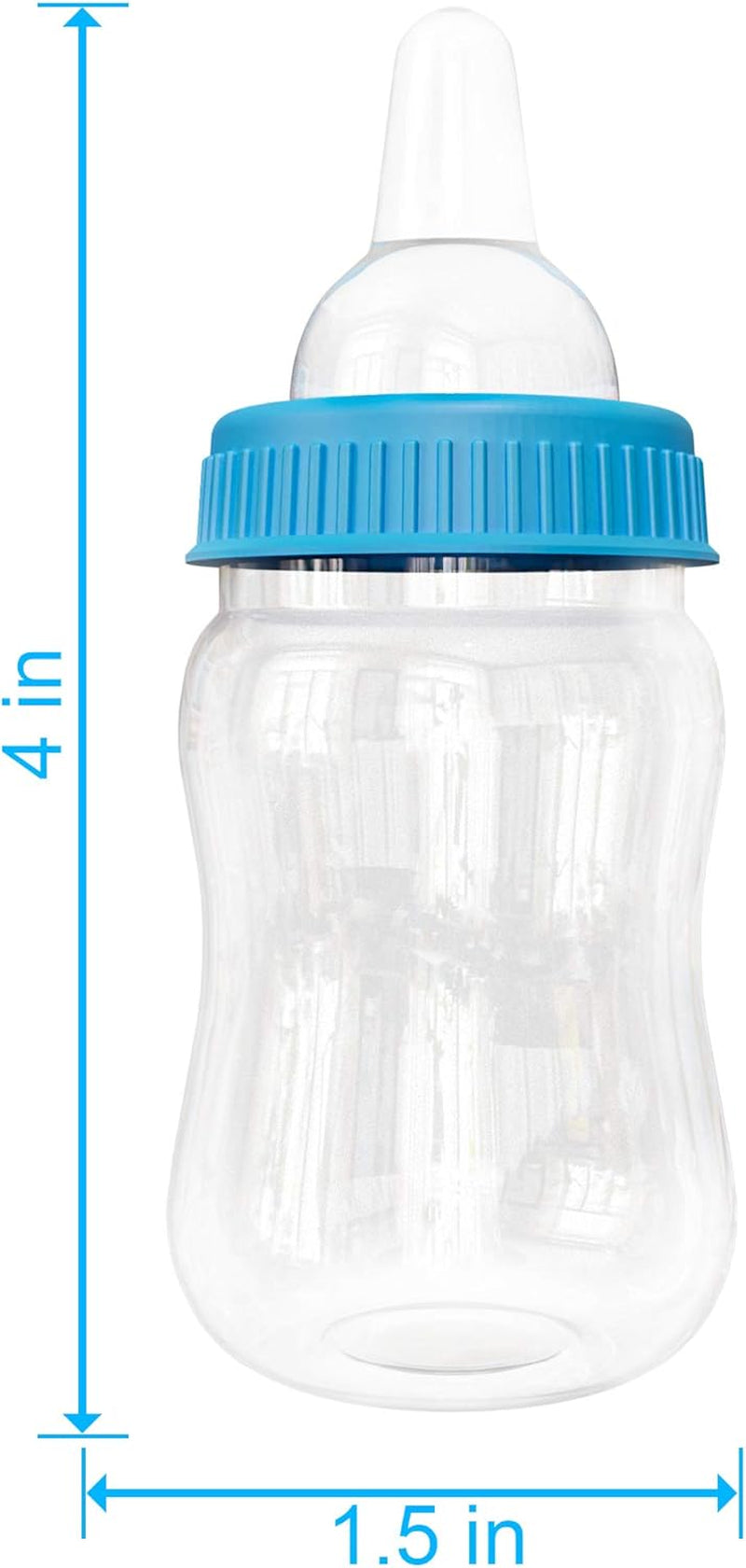 12Pcs Fillable Baby Bottle Candy Gift Box | Feeder Style Mini Bottle | Blue Bottle for Newborn Birthday Party Favors | Party Supplies Boy or Girl Newborn Baby Showe Birthday Party Decoration