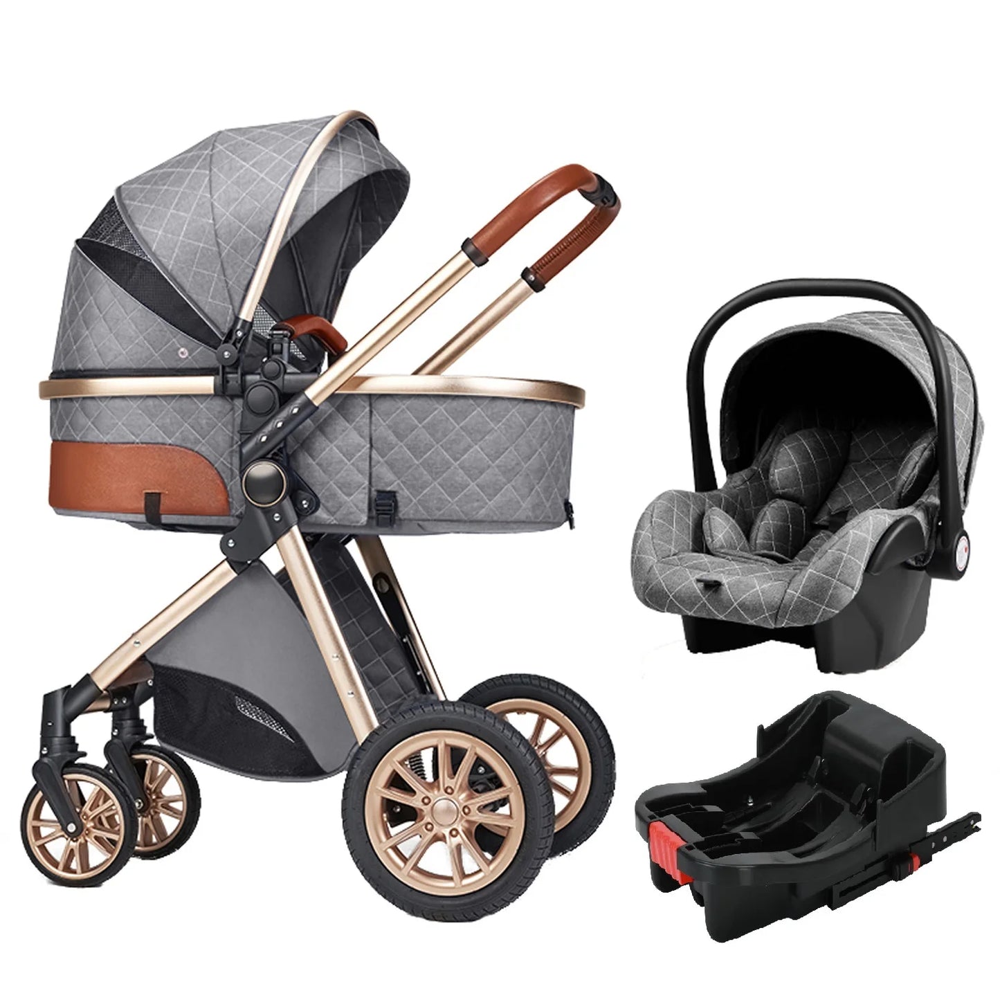 Baby Stroller 3 in 1 Stroller for Baby Car Lightweight Strollers Baby Carriage ISOFIX BASE Baby Travel Stroller Newborn Stroller