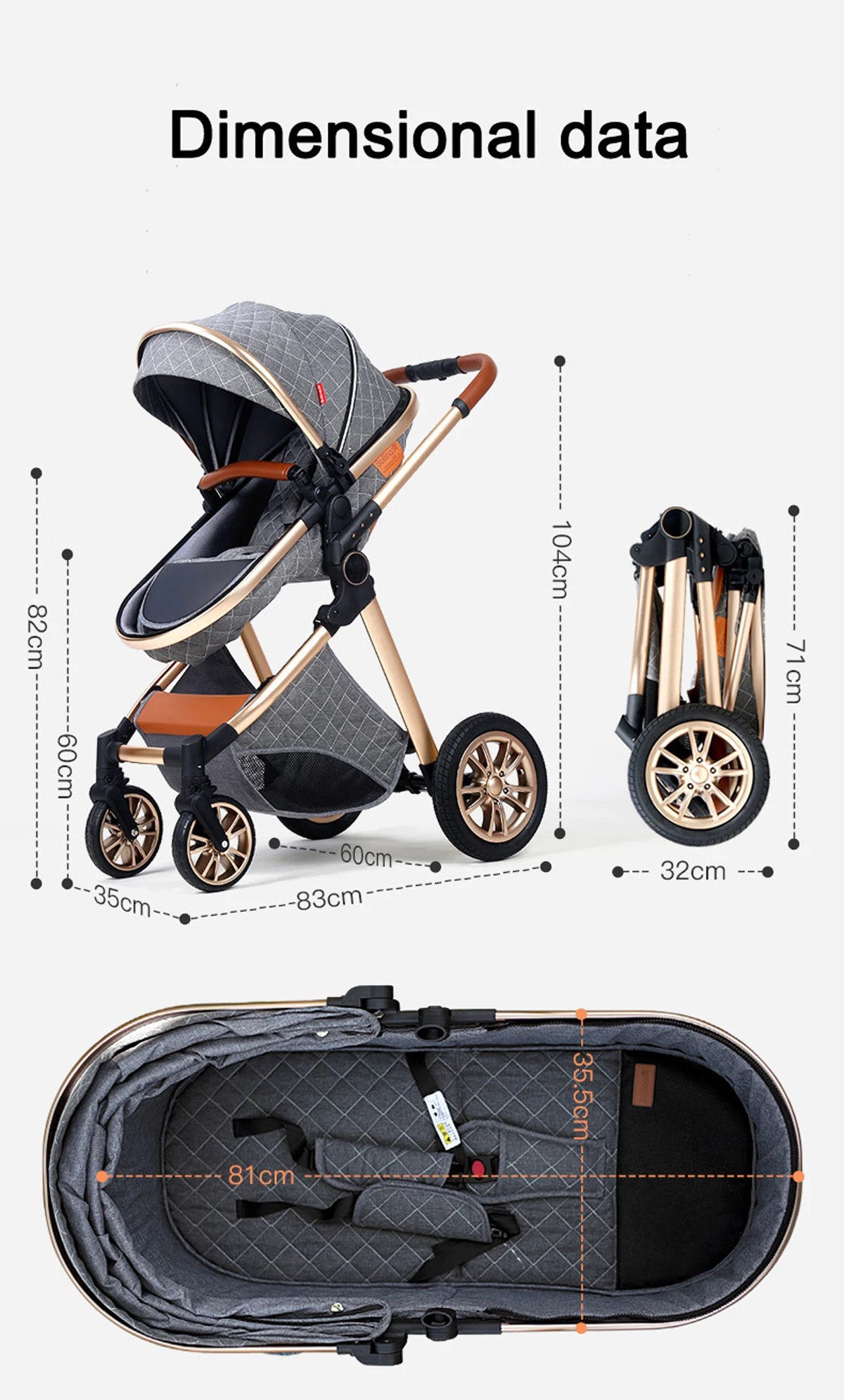 Baby Stroller 3 in 1 Stroller for Baby Car Lightweight Strollers Baby Carriage ISOFIX BASE Baby Travel Stroller Newborn Stroller