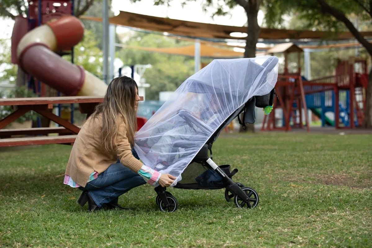 Eco Stroller Weather Shield & Bug Netting Set with Carrying Bag, Black