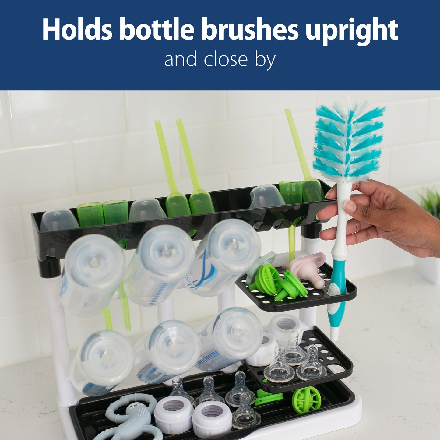 Drying Tower, Space Saving Vertical Rack for Drying, Storing, and Organizing Baby Bottles and Feeding Essentials, BPA Free
