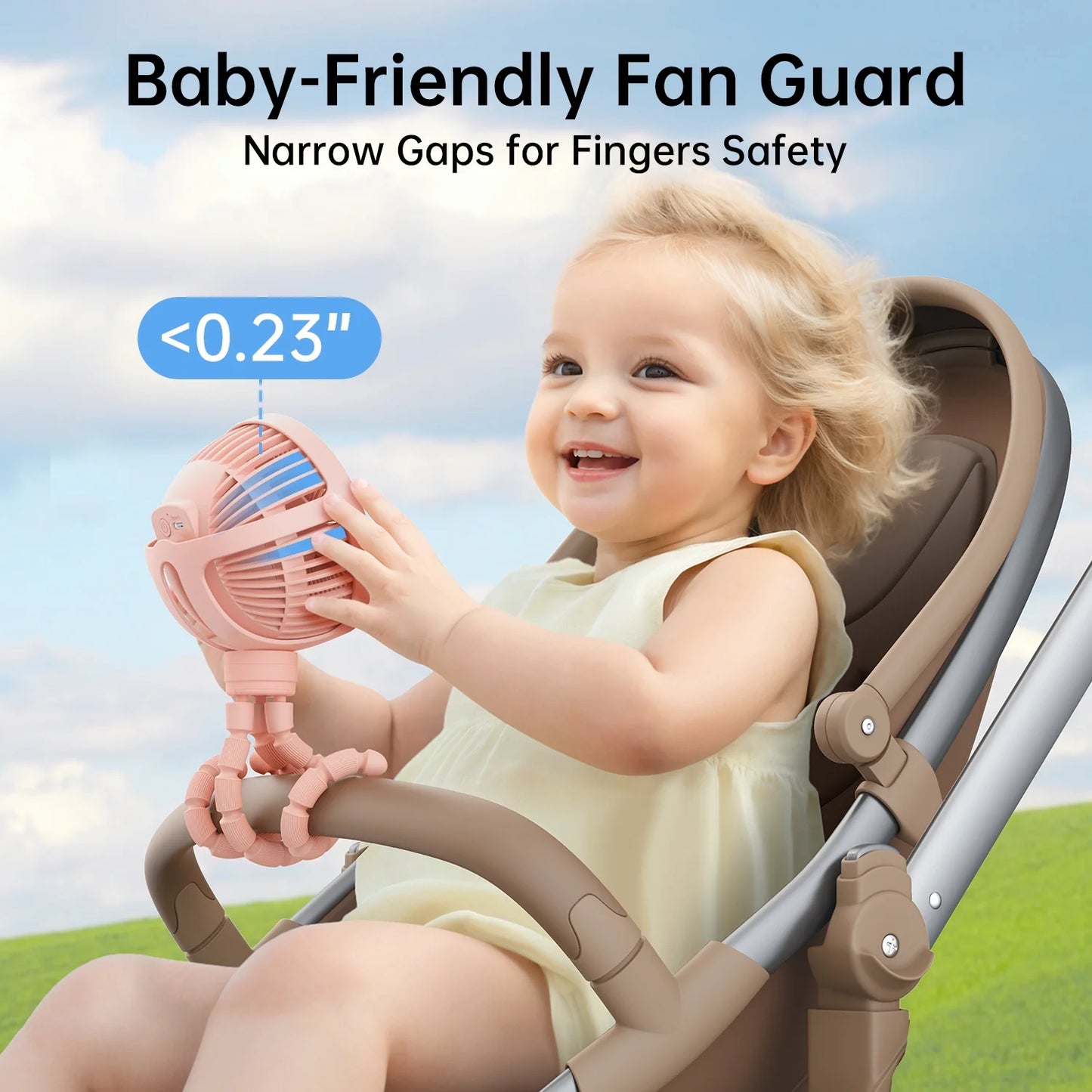 11-Inch 3-Speed Portable/Foldable Clip-On Hand Held Fan