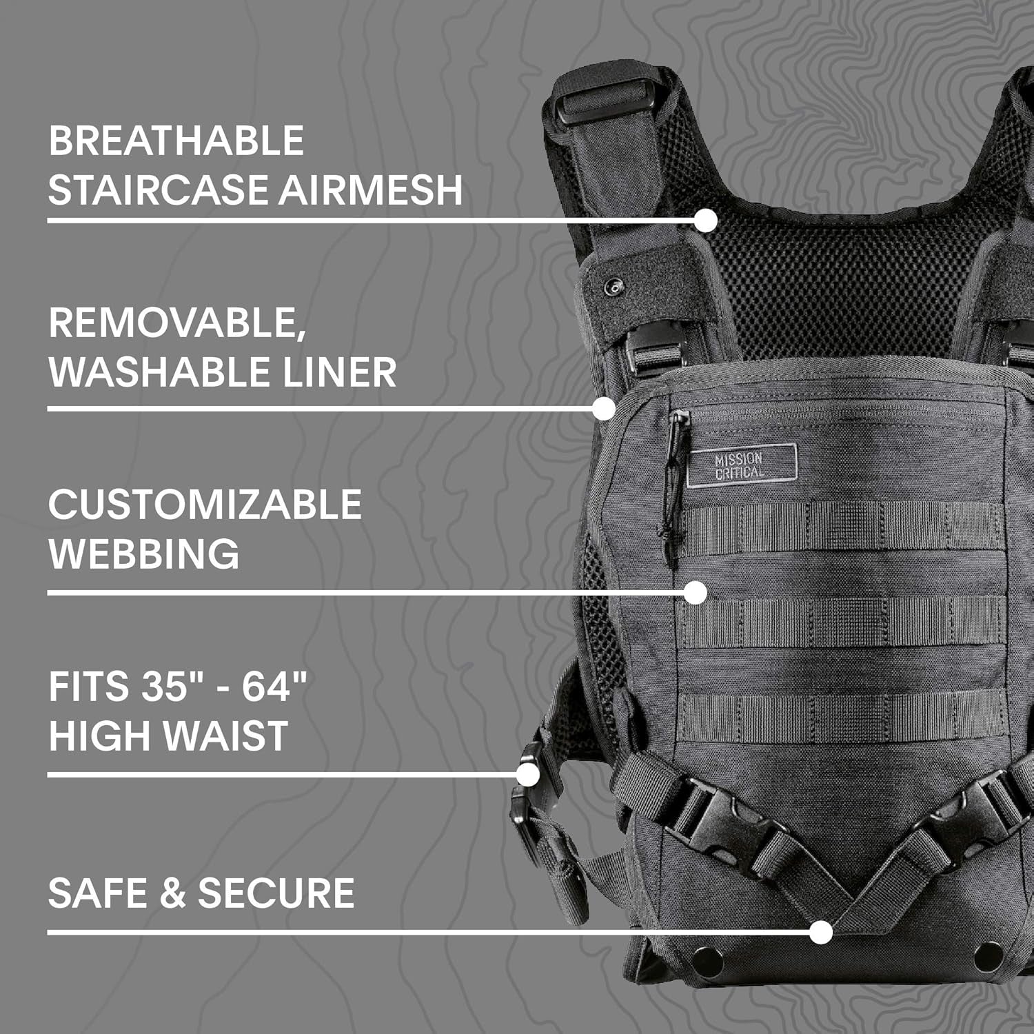 S.01 Action Baby Carrier, Baby Gear for Dads (Black)