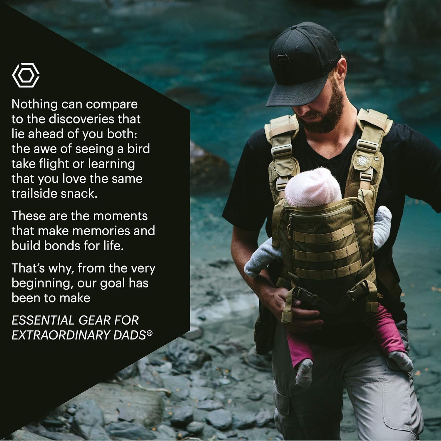 S.01 Action Baby Carrier, Baby Gear for Dads (Black)