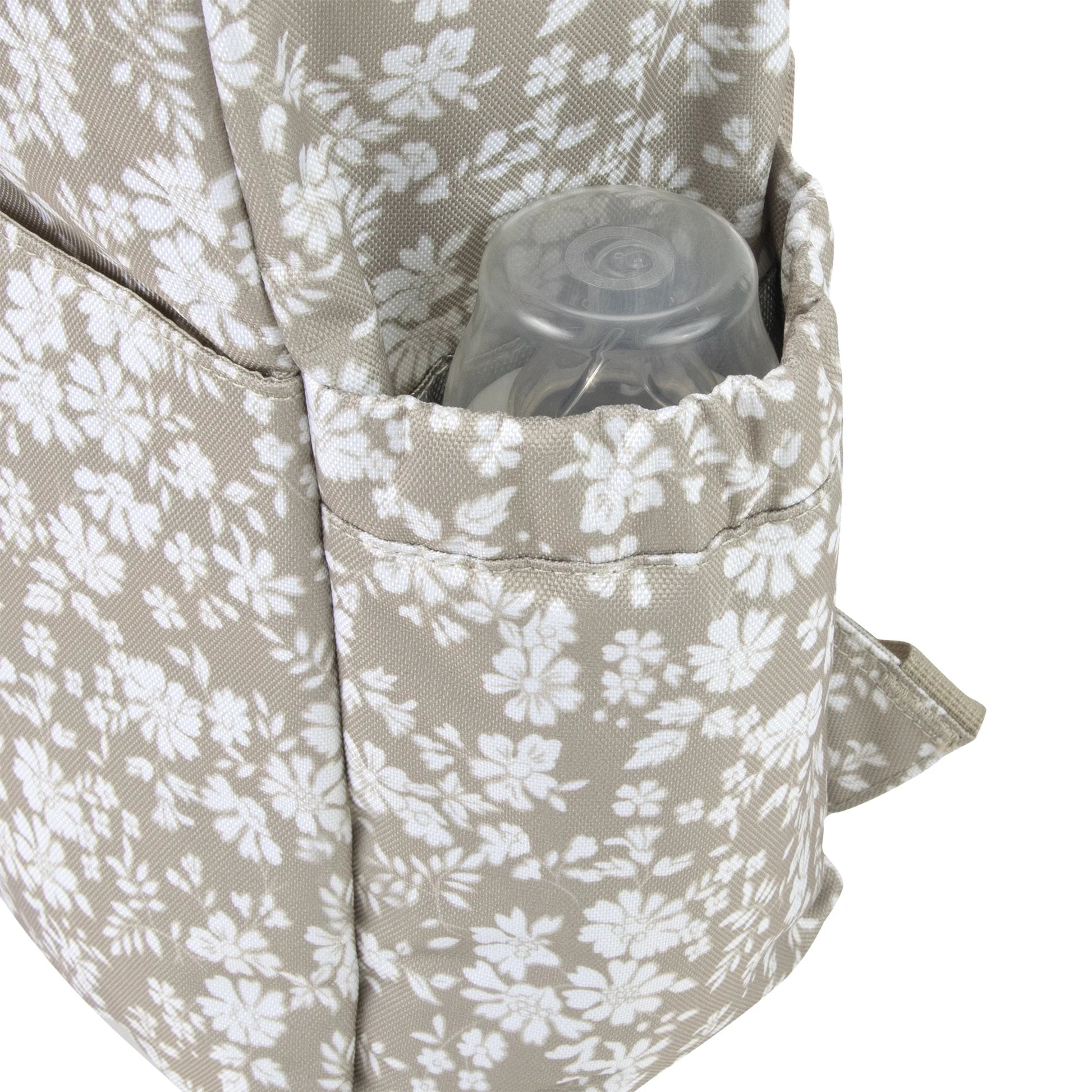 2 Piece Baby Diaper Backpack with Stroller Straps and Matching Changing Pad in Dusty Floral