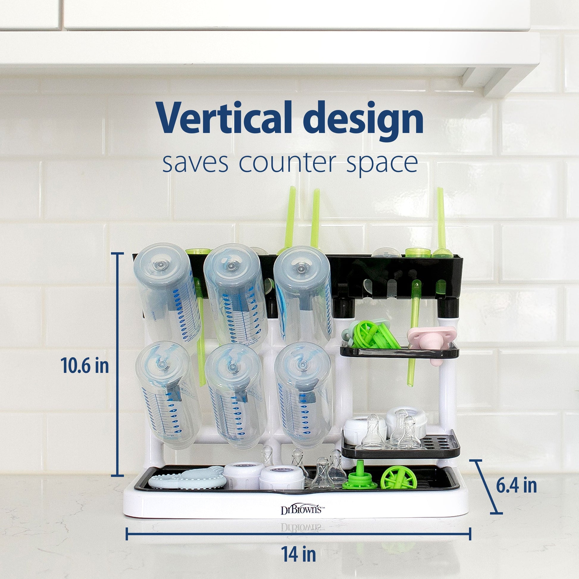 Drying Tower, Space Saving Vertical Rack for Drying, Storing, and Organizing Baby Bottles and Feeding Essentials, BPA Free